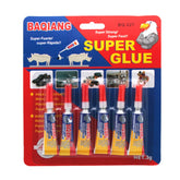 R.Super Glue(6PCS) package showing six tubes for strong and fast adhesive solutions.